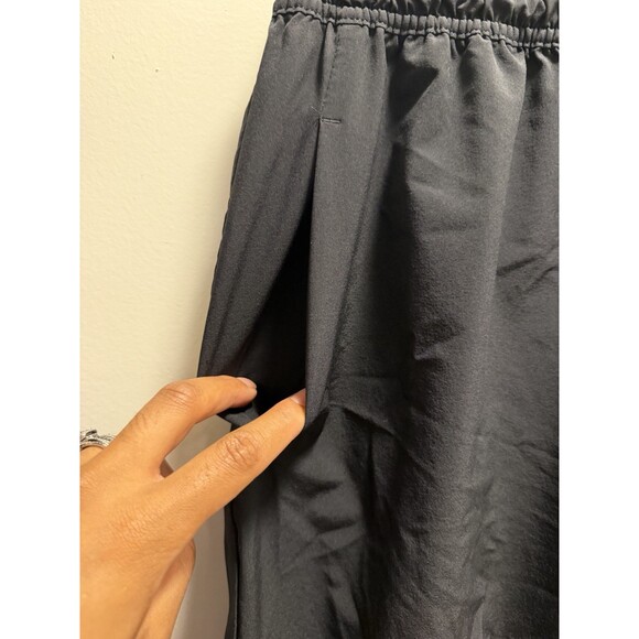 Women's Gymshark Pants M Medium Black Tapered Windbreaker Drawstring Active - Picture 4 of 8